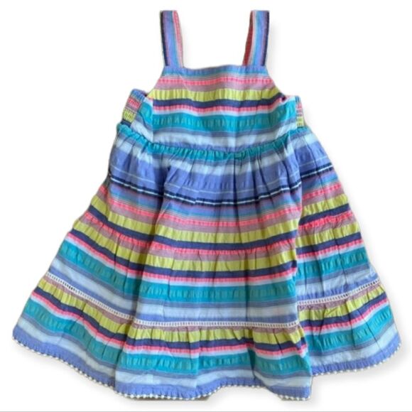 NWT Baby Cat & Jack™ Rainbow Stripe Seersucker Print Sun Dress - Picture 1 of 10